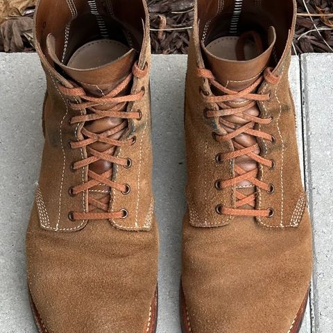 View photo of John Lofgren M-43 Service Boots in Horween Natural Chromexcel Roughout