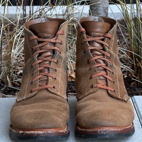 View photo of John Lofgren M-43 Service Boots in Horween Natural Chromexcel Roughout