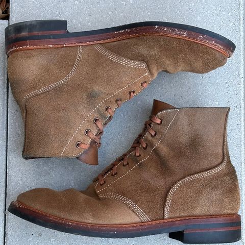 View photo of John Lofgren M-43 Service Boots in Horween Natural Chromexcel Roughout