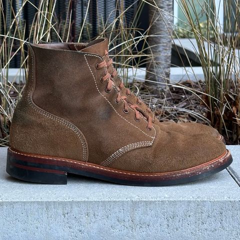 View photo of John Lofgren M-43 Service Boots in Horween Natural Chromexcel Roughout