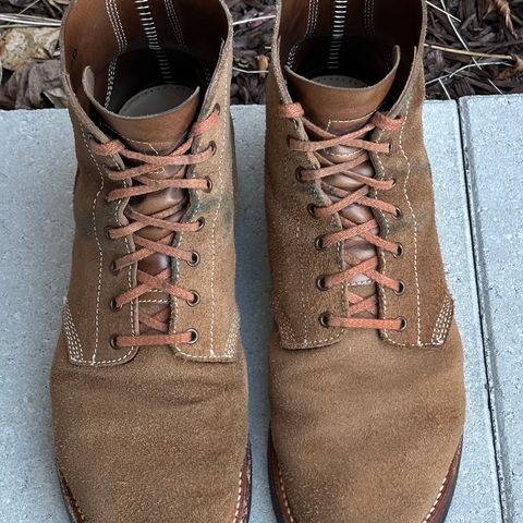 View photo of John Lofgren M-43 Service Boots in Horween Natural Chromexcel Roughout