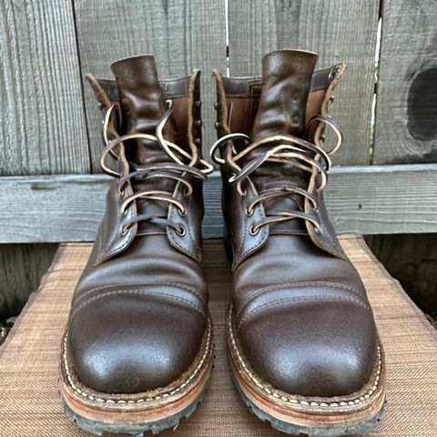 View photo of White's MP-Sherman Toe Cap in Horween Cinnamon Waxed Flesh