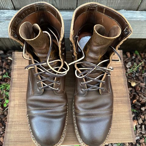 View photo of White's MP-Sherman Toe Cap in Horween Cinnamon Waxed Flesh