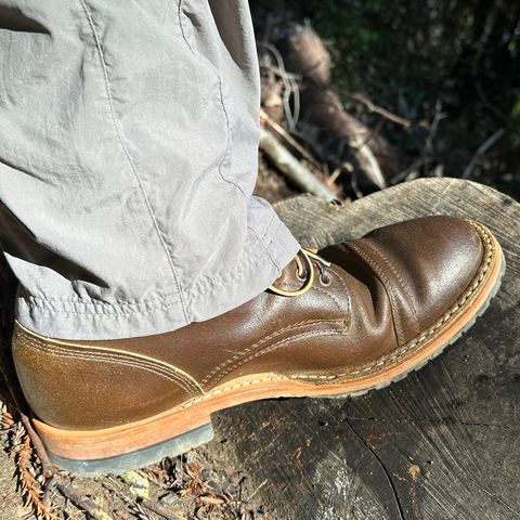 View photo of White's MP-Sherman Toe Cap in Horween Cinnamon Waxed Flesh