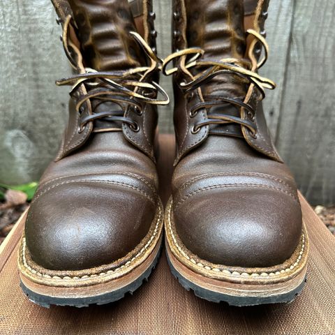 View photo of White's MP-Sherman Toe Cap in Horween Cinnamon Waxed Flesh