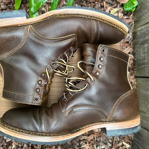 View photo of White's MP-Sherman Toe Cap in Horween Cinnamon Waxed Flesh