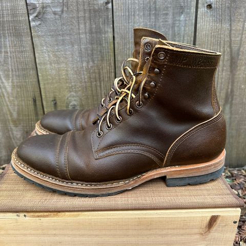 View photo of White's MP-Sherman Toe Cap in Horween Cinnamon Waxed Flesh