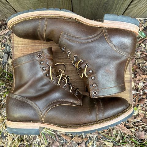 View photo of White's MP-Sherman Toe Cap in Horween Cinnamon Waxed Flesh