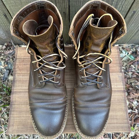 View photo of White's MP-Sherman Toe Cap in Horween Cinnamon Waxed Flesh