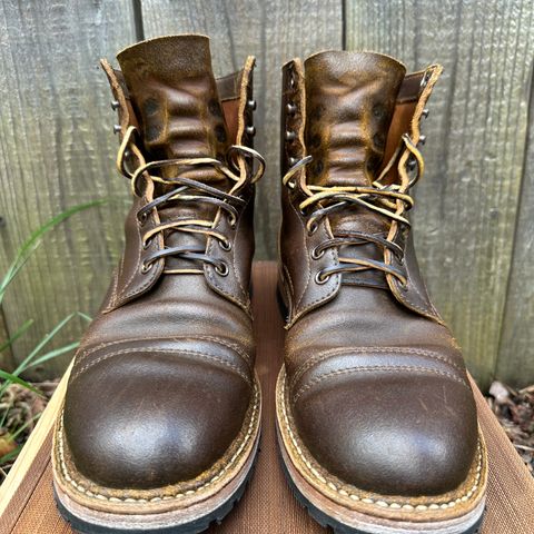 View photo of White's MP-Sherman Toe Cap in Horween Cinnamon Waxed Flesh