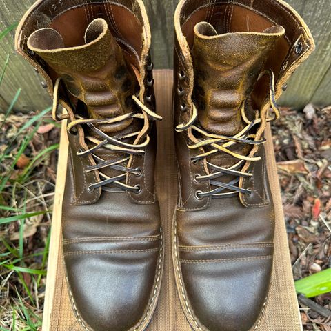 View photo of White's MP-Sherman Toe Cap in Horween Cinnamon Waxed Flesh