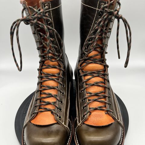 Willie's Handmade Boots Pioneer Lace To Toe in Maryam Olive Horsebutt