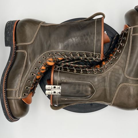 Willie's Handmade Boots Pioneer Lace To Toe in Maryam Olive Horsebutt