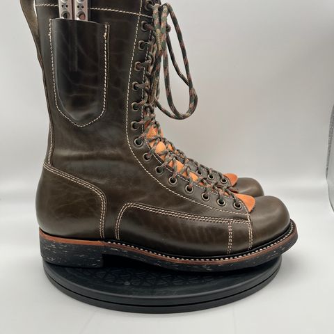 Willie's Handmade Boots Pioneer Lace To Toe in Maryam Olive Horsebutt