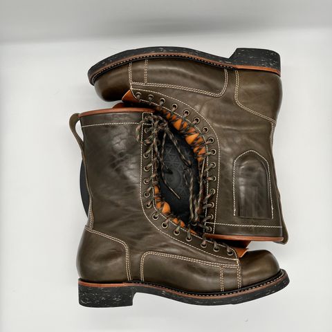 Willie's Handmade Boots Pioneer Lace To Toe in Maryam Olive Horsebutt