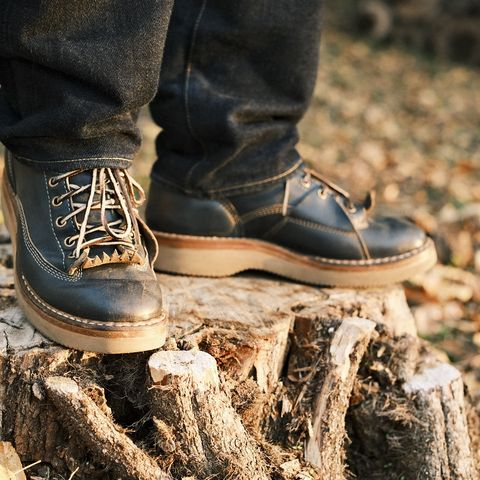 View photo of White's Oxford in Horween Navy Chromexcel