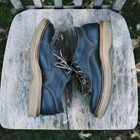 View photo of White's Oxford in Horween Navy Chromexcel