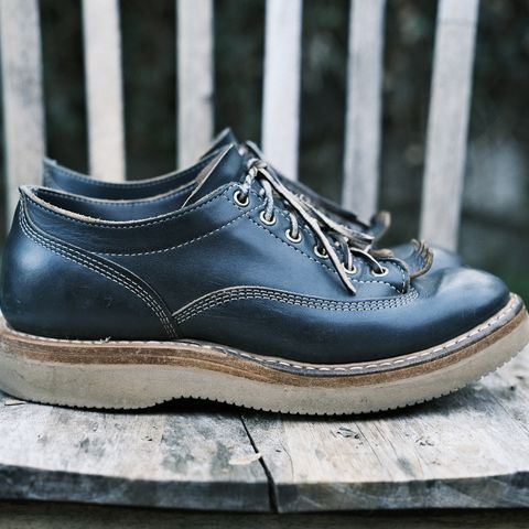 View photo of White's Oxford in Horween Navy Chromexcel