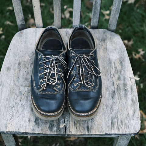 View photo of White's Oxford in Horween Navy Chromexcel