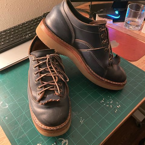 View photo of White's Oxford in Horween Navy Chromexcel