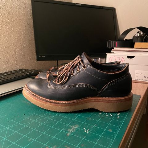 View photo of White's Oxford in Horween Navy Chromexcel