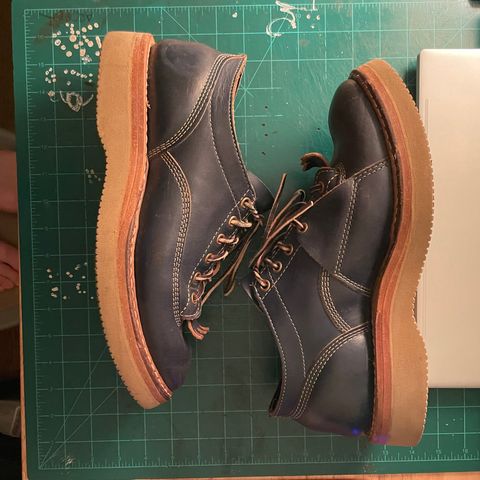 View photo of White's Oxford in Horween Navy Chromexcel