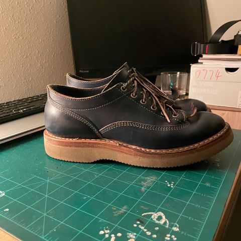 View photo of White's Oxford in Horween Navy Chromexcel