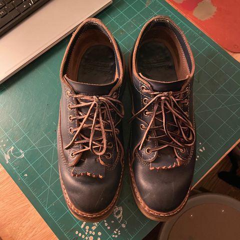 View photo of White's Oxford in Horween Navy Chromexcel