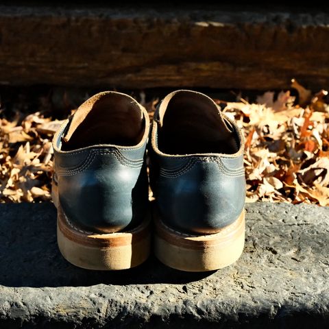 View photo of White's Oxford in Horween Navy Chromexcel