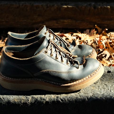 View photo of White's Oxford in Horween Navy Chromexcel