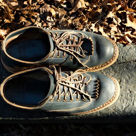 View photo of White's Oxford in Horween Navy Chromexcel