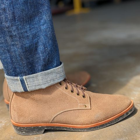 View photo of Benzein TDD-01 Boot in Horween Natural Chromexcel Roughout