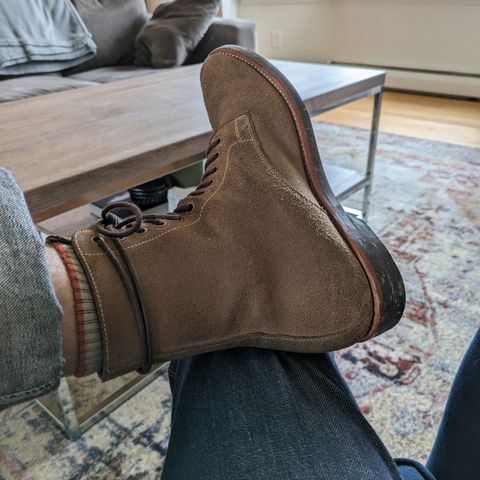 View photo of Benzein TDD-01 Boot in Horween Natural Chromexcel Roughout