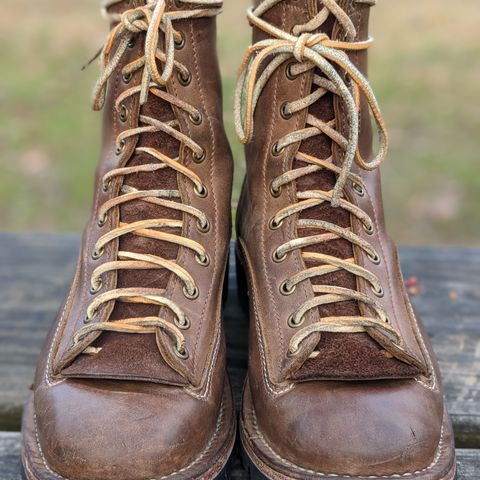 View photo of Willie's Handmade Boots V3 Workboot in Horween Natural Rowdy