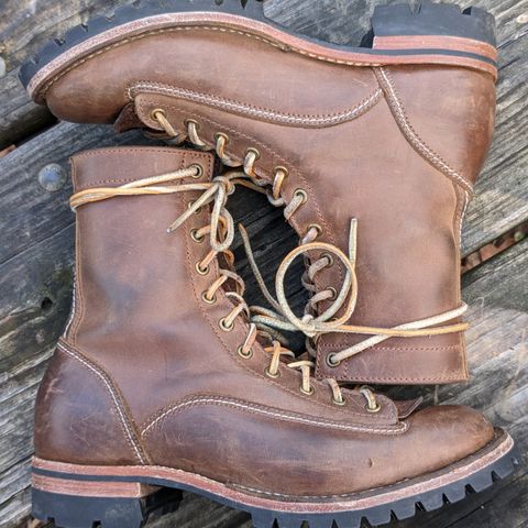 View photo of Willie's Handmade Boots V3 Workboot in Horween Natural Rowdy