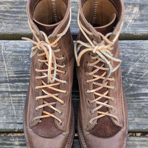 View photo of Willie's Handmade Boots V3 Workboot in Horween Natural Rowdy