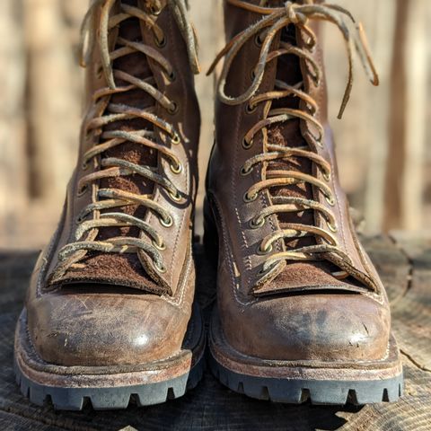 View photo of Willie's Handmade Boots V3 Workboot in Horween Natural Rowdy