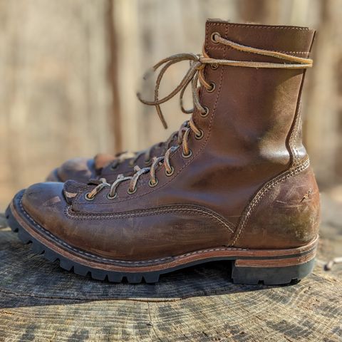 View photo of Willie's Handmade Boots V3 Workboot in Horween Natural Rowdy