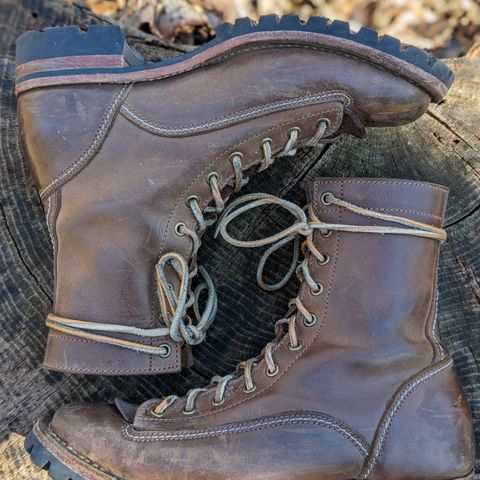 View photo of Willie's Handmade Boots V3 Workboot in Horween Natural Rowdy