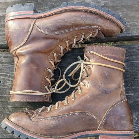 View photo of Willie's Handmade Boots V3 Workboot in Horween Natural Rowdy