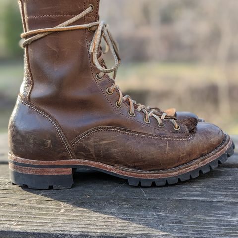 View photo of Willie's Handmade Boots V3 Workboot in Horween Natural Rowdy