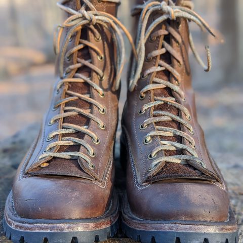 View photo of Willie's Handmade Boots V3 Workboot in Horween Natural Rowdy