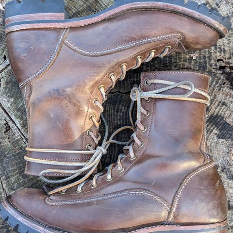 View photo of Willie's Handmade Boots V3 Workboot in Horween Natural Rowdy