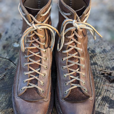 View photo of Willie's Handmade Boots V3 Workboot in Horween Natural Rowdy