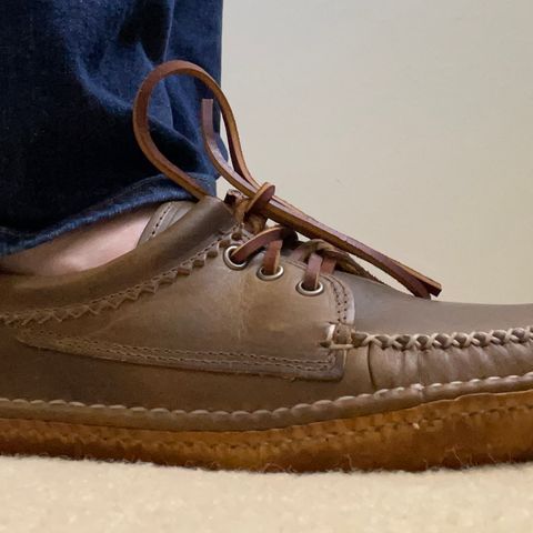 View photo of Quoddy Blucher in Horween Olive Chromexcel