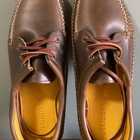 View photo of Quoddy Blucher in Horween Olive Chromexcel