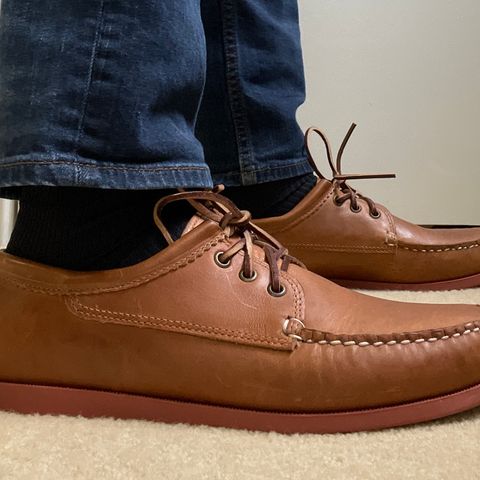 View photo of Quoddy Blucher in Horween Whiskey Cavalier