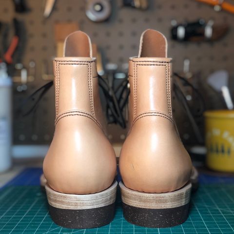 M.F. Boot Co Service Boot in Sepici Tumbled Waxed Natural Veg Tan