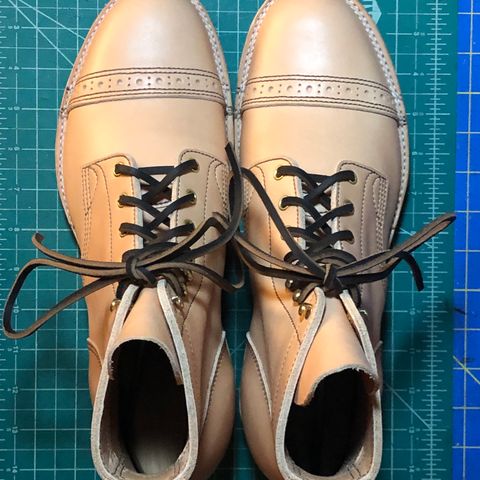 M.F. Boot Co Service Boot in Sepici Tumbled Waxed Natural Veg Tan