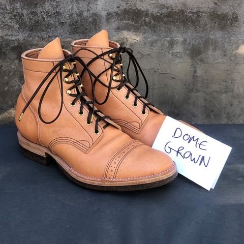 M.F. Boot Co Service Boot in Sepici Tumbled Waxed Natural Veg Tan